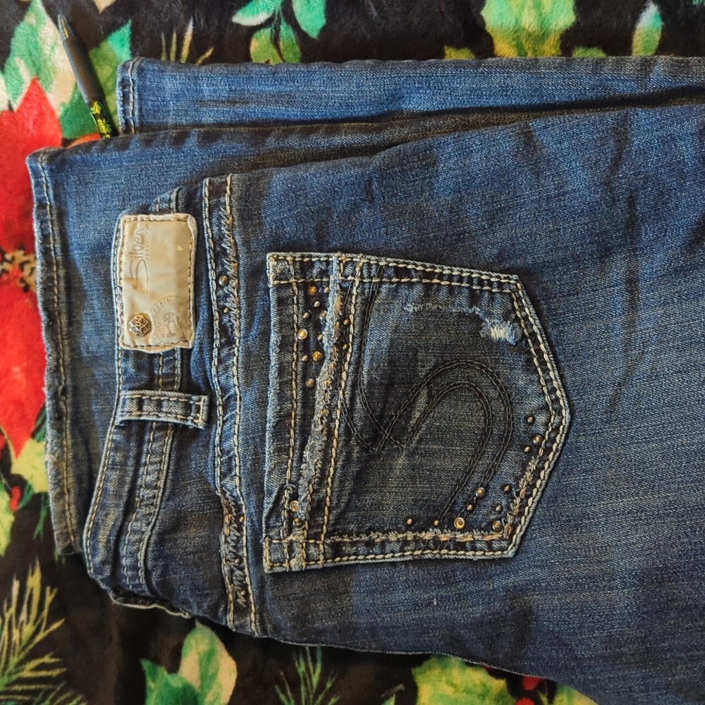 Aiko 33/33 studded distressed jeans